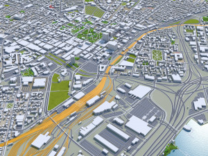 New haven city connecticut usa 30km Modello 3D
