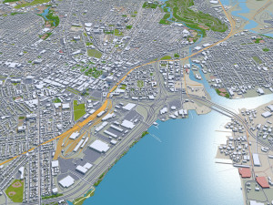 New haven city connecticut usa 30km Modello 3D