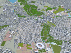 New haven city connecticut usa 30km Modello 3D