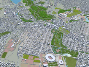 New haven city connecticut usa 30km 3D Model
