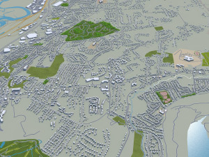 New haven city connecticut usa 30km Modello 3D