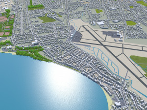 New haven city connecticut usa 30km Modello 3D