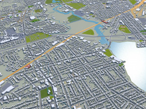 New haven city connecticut usa 30km Modello 3D