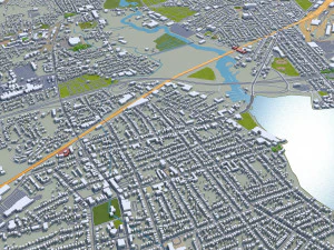 New haven city connecticut usa 30km 3D Model