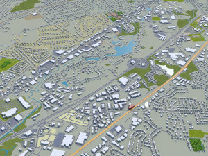 New haven city connecticut usa 30km Modello 3D