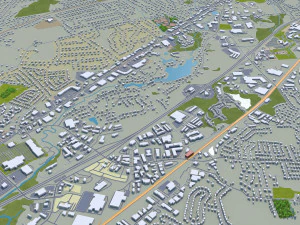 New haven city connecticut usa 30km 3D Model