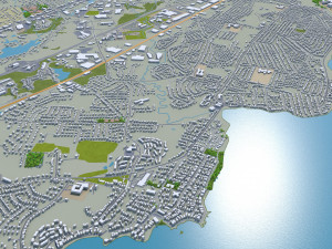 New haven city connecticut usa 30km Modello 3D