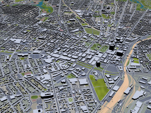 New haven city connecticut usa 30km Modello 3D