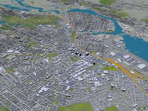 New haven city connecticut usa 30km Modello 3D
