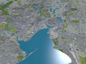 New haven city connecticut usa 30km 3D Model