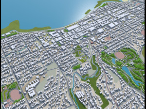 New plymouth city new zealand 30km Modèle 3D