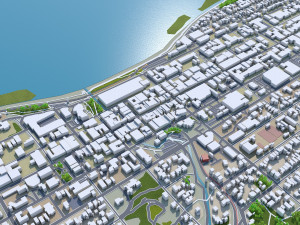 New plymouth city new zealand 30km Modèle 3D