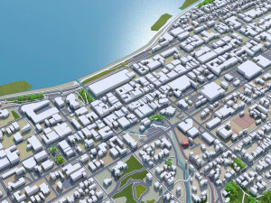 New plymouth city new zealand 30km 3D Model