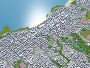 New plymouth city new zealand 30km Modèle 3D