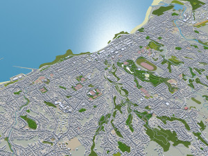 New plymouth city new zealand 30km Modèle 3D