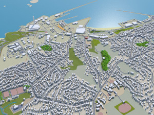 New plymouth city new zealand 30km Modèle 3D