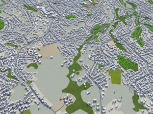 New plymouth city new zealand 30km 3D Model