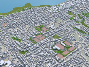 New plymouth city new zealand 30km Modèle 3D