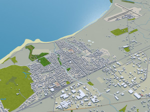 New plymouth city new zealand 30km Modèle 3D