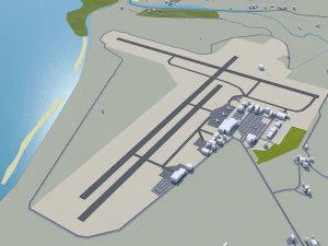 New plymouth city new zealand 30km 3D Model