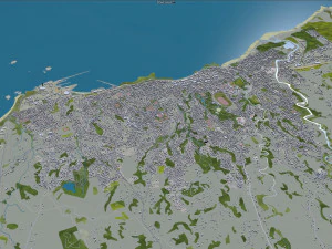 New plymouth city new zealand 30km 3D Model