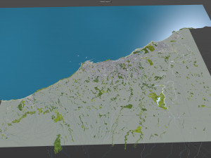 New plymouth city new zealand 30km Modèle 3D