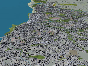 New plymouth city new zealand 30km 3D Model
