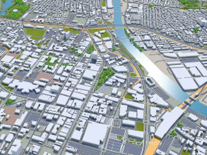 Cidade de Newark, Nova Jersey, 30 km Modelo 3D