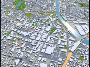 Newark city new jersey 30km 3D Model
