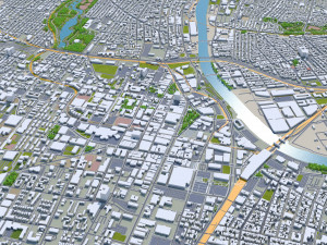Newark city new jersey 30km 3D Model