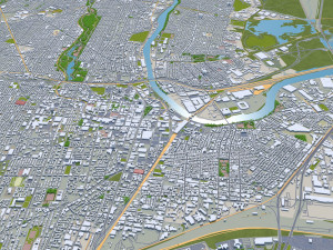 Newark city new jersey 30km 3D Model