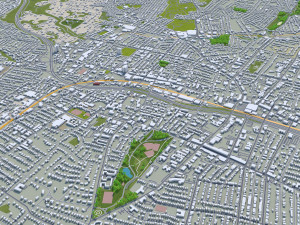 Newark city new jersey 30km 3D Model