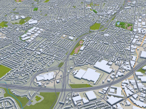 Newark city new jersey 30km 3D Model