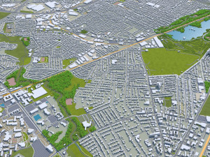 Newark city new jersey 30km 3D Model