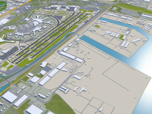 Newark city new jersey 30km 3D Model