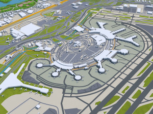 Newark city new jersey 30km 3D Model