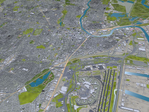 Newark city new jersey 30km 3D Model