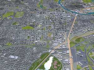 Newark city new jersey 30km 3D Model