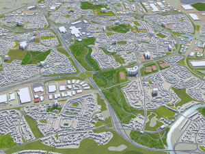Newcastle upon tyne gateshead sunderland south shields city england 60km 3D Модель