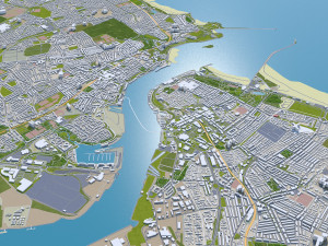 Newcastle upon tyne gateshead sunderland south shields city england 60km 3D Модель