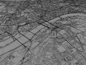 Newcastle upon tyne gateshead sunderland south shields city england 60km 3D Модель