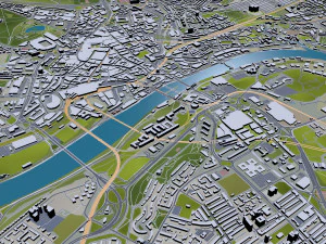 Newcastle upon tyne gateshead sunderland south shields city england 60km 3D Model