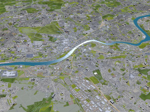 Newcastle upon tyne gateshead sunderland south shields city england 60km 3D Модель