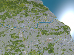 Newcastle upon tyne gateshead sunderland south shields city england 60km 3D Модель