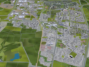Newcastle upon tyne gateshead sunderland south shields city england 60km 3D Model