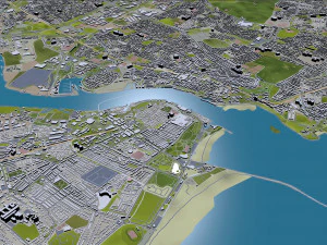 Newcastle upon tyne gateshead sunderland south shields city england 60km 3D Model