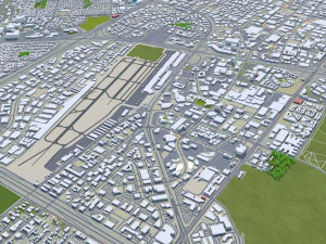 Newport beach city california usa 30km 3D Model