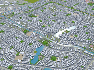 Newport beach city california usa 30km 3D 모델