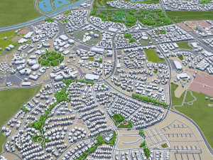 Newport beach city california usa 30km 3D Model