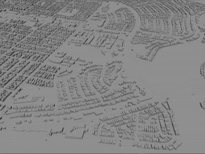 Newport beach city california usa 30km 3D Model